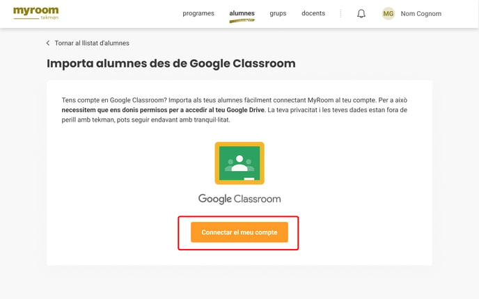 Importar Google Classroom